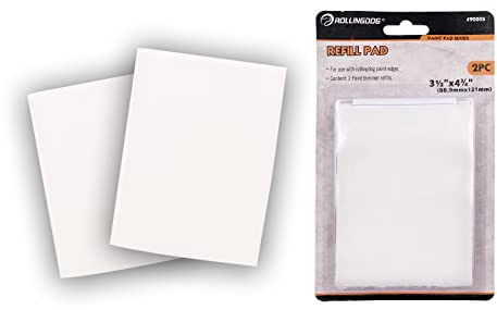 ROLLINGDOG 2PC 4 Paint Pad Refill - Use with 4 Paint Edger for Wall and Ceiling Cutting in,Painting Corner and Edges | For ROLLINGDOG 4 Inch Paint Pad, walls, ceilings, corners and edges