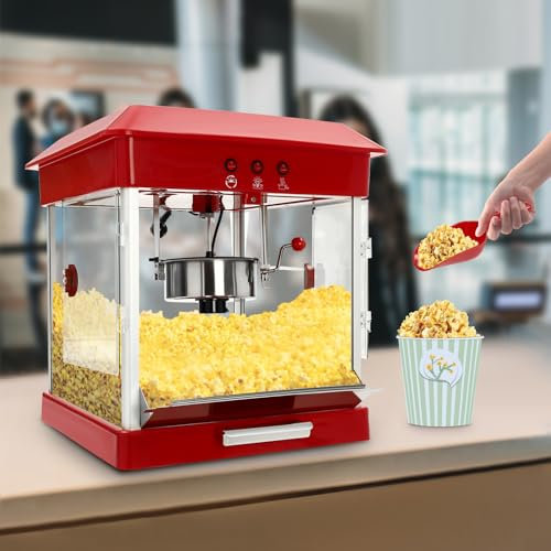 800 Watt Popcorn Machine Popcornmaschine Profi-Gastro-Popcorn-Maschine mit Edelstahl-Topf