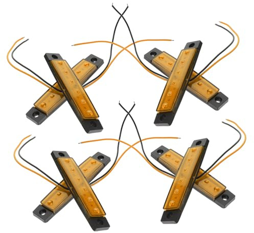 SUPVOX Luci Laterali LED 10 Pezzi Abs Gialle per Auto e Moto | Segnale e Avviso, Struttura Robusta, Installazione Semplice, Adatte a Uso su Veicoli