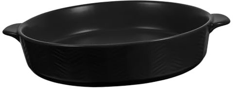 Cabilock Cerámica Para Hornear Doble Asa Fuente Redonda Para Lasaña y Platos De Servir Apta Para Horno y Lavavajillas Para Cenas Familiares y Celebraciones