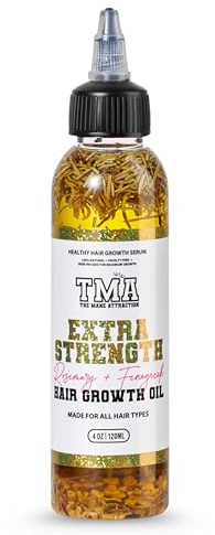 The Mane Attraction Extra Strength Rosemary + Fenugreek Herbal Hair Growth Oil | Infused With Castor Oil for ALL Hair Types