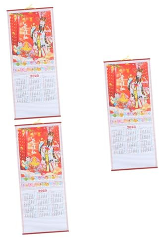 SEWACC 3 Stück „Jahr Der Schlange“ Hängekalender Bürozubehör Hängekalender Klar Bedruckter Wandkalender Großer Wandkalender Klar Bedruckter Monatskalender Wohnaccessoire