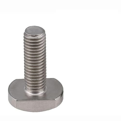 BCOMFY 304 Stanless Steel GB37 T-Schraube Vierkantkopfschrauben T-Schrauben Hammerkopfschrauben for T-Nut M5 M6 M8 M10 M12(30mm,M10(1pcs))