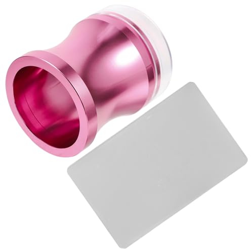 Healeved Kit Timbro per Manicure Art Punta Francese, Set Timbri Unghie Riutilizzabili in Silicone Trasparente, Strumento per Nail Art Professionale e Uso Domestico