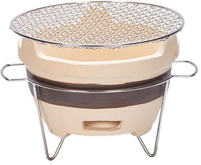 Petit Gril à Charbon de Bois, réchaud de Camping Multifonctionnel, Barbecue Portable en Argile, Japonais for Barbecue extérieur, Pique-Nique, randonnée, Patio, Style D(Style D)