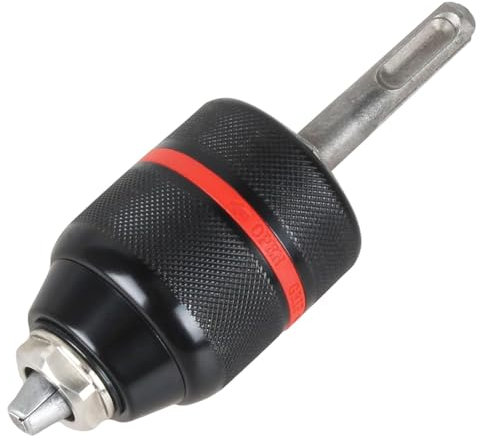 Sxmrmnx Adaptador de portabrocas SDS de 3 mandíbulas para martillos SDS-Plus de la serie -, portabrocas sin llave de 3 mandíbulas de 1/2 pulgada con vástago SDS-Plus