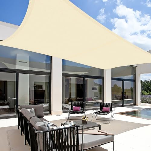 MZJAUVF Sonnensegel, 2 x 3M Sonnensegel Rechteckig, Wasserdicht Sonnenschutz, Sonnensegels Balkon UV Schutz, Dauerhaft Sonnensegels 4 * 1.5m Seilek, Sonnensegelss für Terrasse, Balkon, Garten, Outdoor