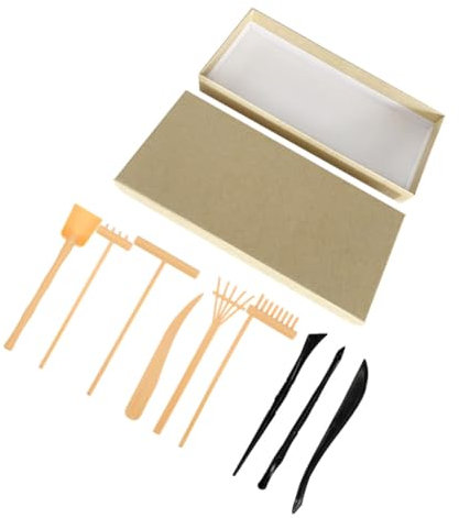BESTonZON Jardin Zen Japonais Mini Râteaux Ensemble Outils Art Sable Fournitures DIY Décoration Maison Bureau Loisirs Créatifs