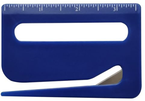 Strumento per aprire lettere e pacchetti con lente d'ingrandimento e righello. Taglierina per postazione di lavoro, casa, ufficio, slitta di carta compatta, strumento per aziende di facile utilizzo
