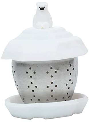 UTHCLO Colador De Té De Oso Polar De Acero Inoxidable Filtro De Té Diseño De Dibujos Animados Herramienta Para Filtrar Cocina