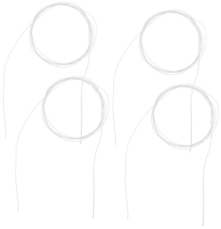 Toyvian 4 Stück Gitarren Zierleisten aus Kunststoff 1650x1x0,5mm Weiß mit Elegantem Design für Akustik und Klassikgitarren Vielseitig und Selbstgemacht Freundlich