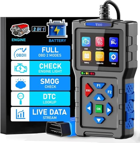 GQDGCU OBD2 Diagnosegerät, Fehlerauslesegerät mit Alle OBDII Funktionen, Universal LKW und KFZ, 12 Sprachen KFZ Diagnosegerät für nach 2002 Alle Fahrzeuge, Universal Fehlercode Auslesegerät für PKW