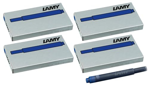 LAMY T10 Tintenpatronen mit großem Tintenvorrat - geeignet für alle Lamy Patronenfüllhaltermodelle - Inhalt 1,25ml je Patrone (blau, 20 Patronen)