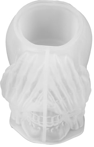 TOYANDONA Halloween Skull Mold for Candle Holder Flowerpot Pen Pot Reusable Silicone DIY Mold for Creative Home Decor