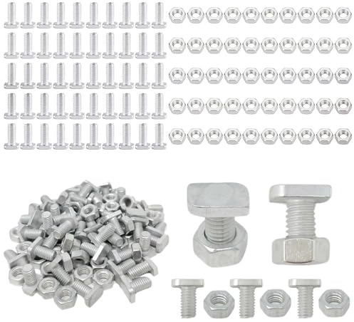 50 Cropped Head Aluminium T Head Greenhouse Bolts & Nuts | Greenhouse Accessories, Fittings and Spares