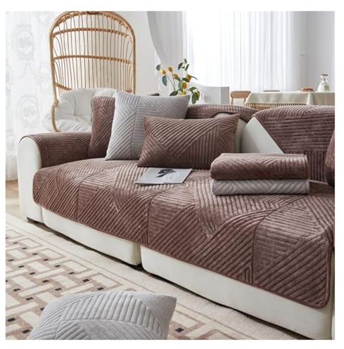 Housse de canapé imperméable antidérapante pour meubles en cuir – Housse universelle pour toutes saisons – Protection de canapé d'angle (D 90 x 180 cm)