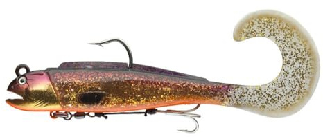 DAIWA D-Wolf Curly Tail Kunstköder, 21cm, 265g, Herring-Farbe, für Heilbutt und Dorsch, Pilkrute und Spinnrolle geeignet, Gummifisch, Norwegenköder (GF)