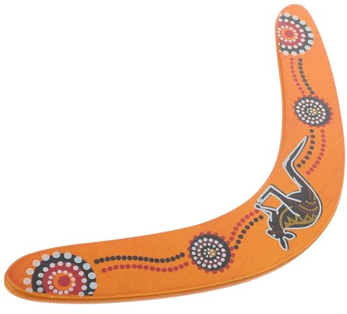 DECORNIJIA Boomerang en Bois Forme V Naturel, Volant Sportif pour Garçon et Filles, Équipement de Vol Extérieur Manuel, pour Activités en Plein Air et Jeux en Espace Ouvert