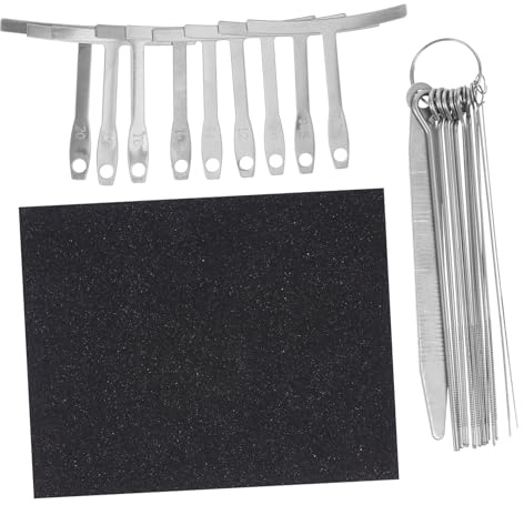 Homoyoyo Kit de Herramientas 19 Piezas de Mantenimiento para Guitarra y Papel de Lija de Aleación para Reparación y Calibración de Radio de Cuerdas