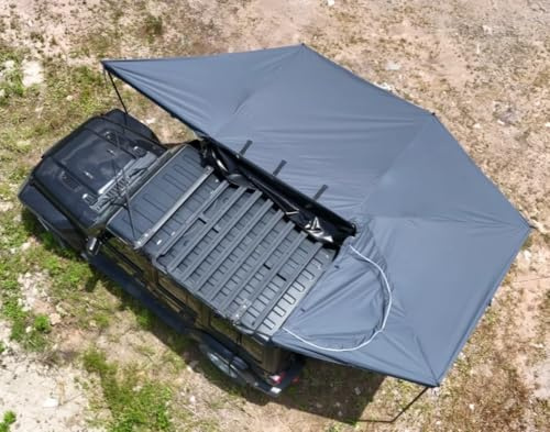 270°-Automarkise Plus mit Zugang, wasserdichte, UV-beständige, einziehbare Markise für Wohnmobile, manuell einziehbare Seitenmarkisen (270°) für LKW, SUV, Jeep