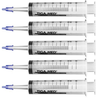 Tiga-Med 50 siringhe monouso per ferite e sacca per urina, 50/60 ml