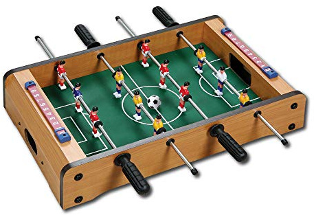 Sport1 Tischfußball Table Top - Tischfußball 6 gegen 6 Stangen Ausgänge 51 x 31 x 10 cm
