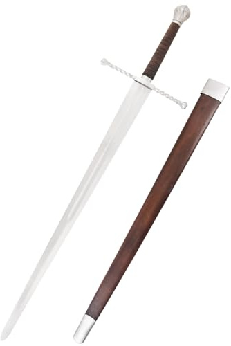 Battle-Merchant Bastardschwert, für Schaukampf SK-B | mit Scheide, Mittelalter Schwert, Trainingsschwert, Schaukampfschwert, Reenactment