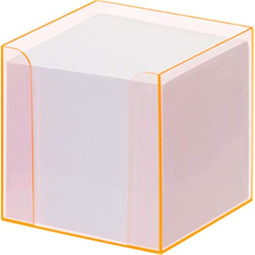 Folia Zettelbox transparent-orange, 800 Blatt