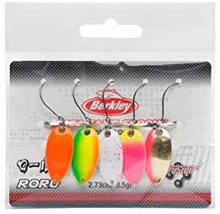 Berkley Area Game Spoons 5 Pack – kleiner Wobbler Spoon zum Forellen- und Barschangeln, bleifrei, Fusion 19 Haken