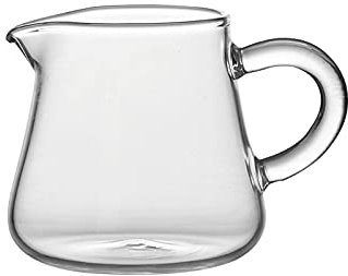 CHENMIAOMIAO Sauce Boat Gravy Bowl Glass Cream Jar with Handle Gravy Boat Perfect Serving Milk Cream Salad Tea Bottle Hot Maple Syrup Elongated 6 Pieces pour ladle (Size : C)