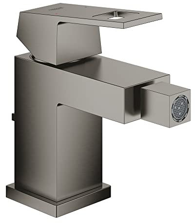 Einhand-Bidetbatterie EUROCUBE DN 15 hard graphite gebürstet