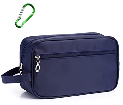 1 Trousse de Toilette pour Homme et 1 Mousqueton, Grande capacité de Voyage, séparation sèche et Humide, Sac de Rangement Portable Peut accrocher des Trousses de Maquillage légères