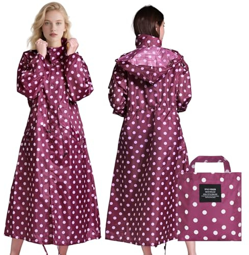 LAMA Manteau Élégant Imperméable Long, Poncho de Pluie Unisexe avec Poche à Rabat, Vêtements de Protection pour Adultes