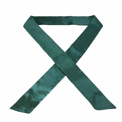 SHTGOI Satin Gürtel 160 * 7cm Stoffgürtel Lange Gürte Satin Schärpe Brautgürtel,Kann als Seidenschal Stirnband Schleife Haarschmuck,Taillengürtel für Abendkleid Brautjungfer Hochzeit Party Grün