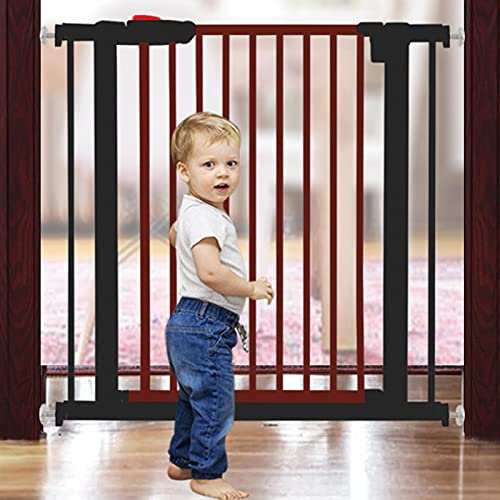 FLYIFE Laufgitter Für Haustiere, Sicherheitstore Aus Holz Für Haustiere, Druckmontierte Sicherheitstore, Automatisch Schließendes Metalltor, Treppentor, Schutzzaun, Treppengeländer/95-104Cm