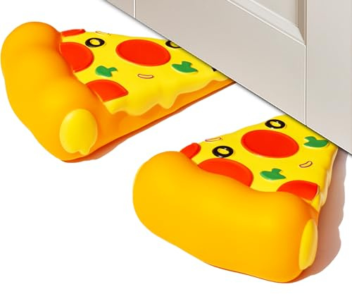 2Pcs dekorative Türstopper, Cartoon Pizza niedlich Türstopper, Türkeil für Haus und Büro Boden (Patentanmeldung)