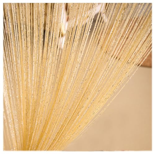 Wisafory Fadenvorhang Fadengardine Glitzer Fadenvorhänge Fliegenvorhang Raumteiler Fliegenschutz Fransen Vorhang Fadenvorhang Dekoration für Tür, Fenster, Zuhause 100 x 200cm Beige | Fransen Vorhang, luftdurchlässig, dekorativer Insektenschutz, für Tür, Fenster, Wohnzimmer und Schlafzimmer