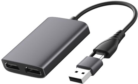 UKCOCO Adaptador Usb- De Divisor Dual Port Para Ordenador y Laptop Soporta Rápida y Estable Para Múltiples Dispositivos