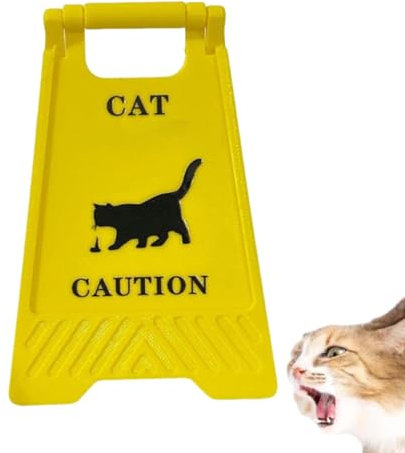 Hinweisschilder für Büro, lustig, lustig – Scherz-Katzenschild | Dekoration für das Warnschild für Katzen, Büro-Schild, Neuheit, Gag-Zeichen