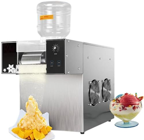 Máquina de hielo comercial Snowflake, máquina de hielo raspado coreana, máquina de hielo comercial Snowflake, máquina de granizados, enfriamiento rápido, para snacks y heladerías,120kg/Day