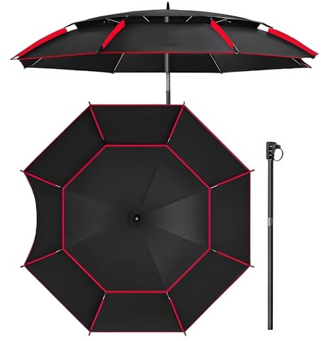 Generico Ombrellone da Giardino, Ombrellone da Spiaggia con Protezione UV, Ombrellone da Pesca Portatile Antivento per Spiaggia, Piscina, Patio(240cm/8ft)