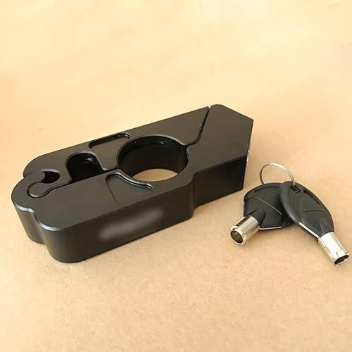 Motorrad Schloss,Motorradschloss Aluminum Handle Grip Sicherheits-Sicherheits-Schlösser Lenker Handset Bremshebel Schloss Fit Scooters Motorräder Dirt Straßenfahrräder(Silver)