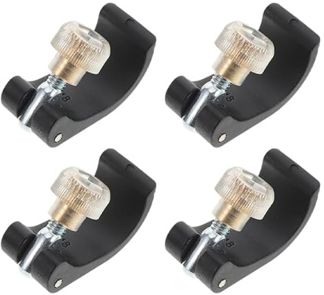 ibasenice 4 bastoncini da trekking, clip per arrampicata, accessori per bastone da trekking, accessori per bastone da passeggio, clip con fibbia in nylon nero
