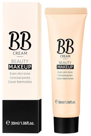 Makeup BB Cream, Full Coverage Long Lasting Cream, Nourishing Color Correction Primer Base, Beauty Routine Use, Ideal for Mom, Wife, Daughter, Even Skin Tone, Hydrating, 30 ml