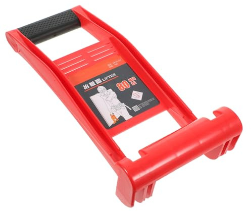 HOMSFOU 1 lève-plaque de plâtre en bois avec poignée antidérapante - Outil de levage pour plaques de plâtre et plaques en bois - Robuste et ergonomique - Pour une utilisation en studio - Rouge