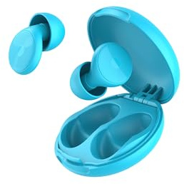 2025 Bouchon d'oreille pour dormir, 45dB boule quies réutilisables réduisant le bruit pour dormir, doux et réutilisables, bons pour dormir, voyager, se concentrer, concerts (Bleu)