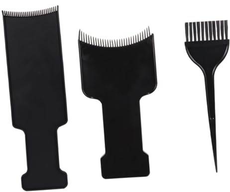 UKCOCO Kit de Brosses et Peignes à Teinture en Plastique Abs Noir pour Coiffure Maison, Protège Cheveux et Cuir Chevelu, pour Balayage et Coloration DIY