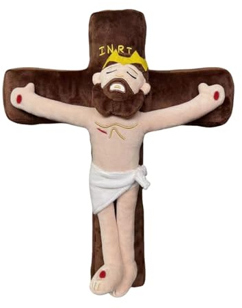 Yuemeuy Gefüllte Jesus Plush Puppe | Kreuz Jesus Figur Stofftier,Weiche Religiöse Figur Für Urlaub Wohnzimmer Deko Sofa Bett Kinderzimmer Reisen Schreibtisch Schlafzimmer Couch Auto
