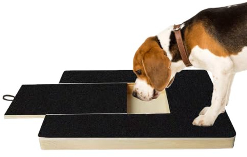 Matoebyr Krallenschleifer Für Hunde Mit Leckerli Box, Kratzbrett Aus Holz | Leicht Zu Reinigen Und Zu Pflegen, Alternative Zum Nagelknipser Für Hunde (36 X 5 X 25cm)