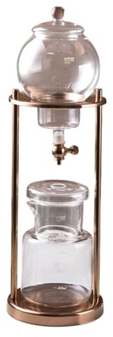 Cafetera con gotero for preparación en frío, gotero ajustable Vidrio Reutilizable Cold Brew Maker Filtrado SoporteTorre de Goteo for preparación en frío, máquina de café con extr(Size:1000ml,Color:A)